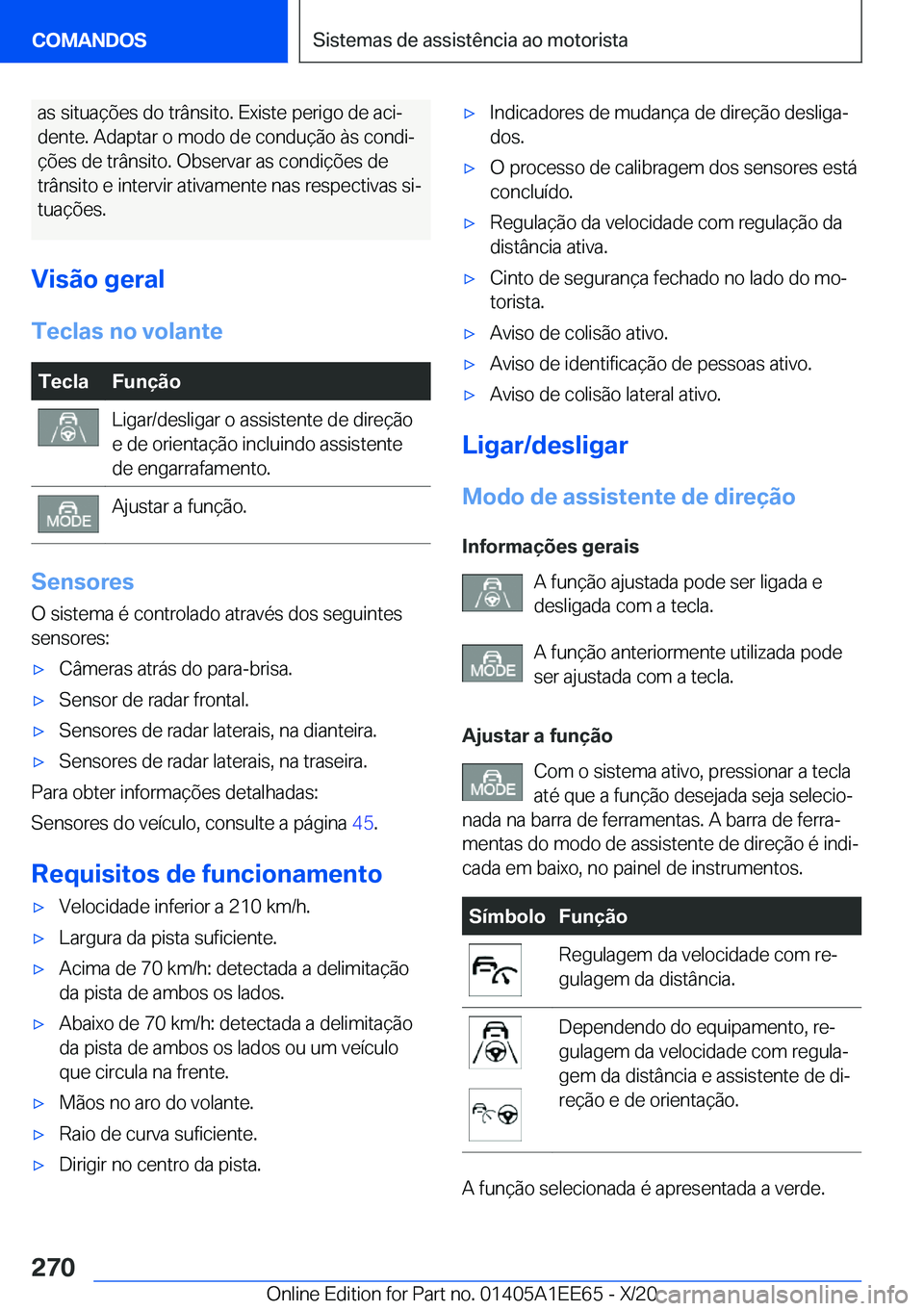 BMW 8 SERIES CONVERTIBLE 2021  Manual do condutor (in Portuguese) �a�s��s�i�t�u�a�