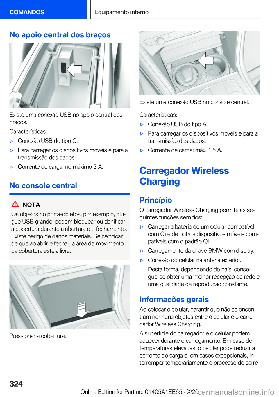 BMW 8 SERIES CONVERTIBLE 2021  Manual do condutor (in Portuguese) �N�o��a�p�o�i�o��c�e�n�t�r�a�l��d�o�s��b�r�a�