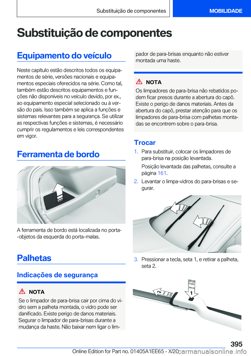 BMW 8 SERIES CONVERTIBLE 2021  Manual do condutor (in Portuguese) �S�u�b�s�t�i�t�u�i�