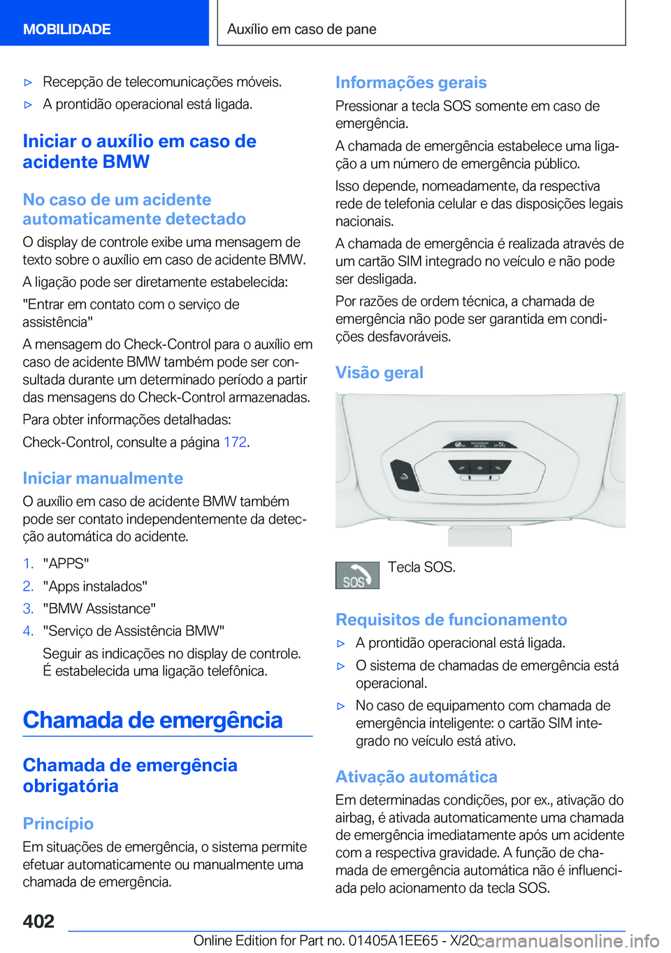 BMW 8 SERIES CONVERTIBLE 2021  Manual do condutor (in Portuguese) x�R�e�c�e�p�