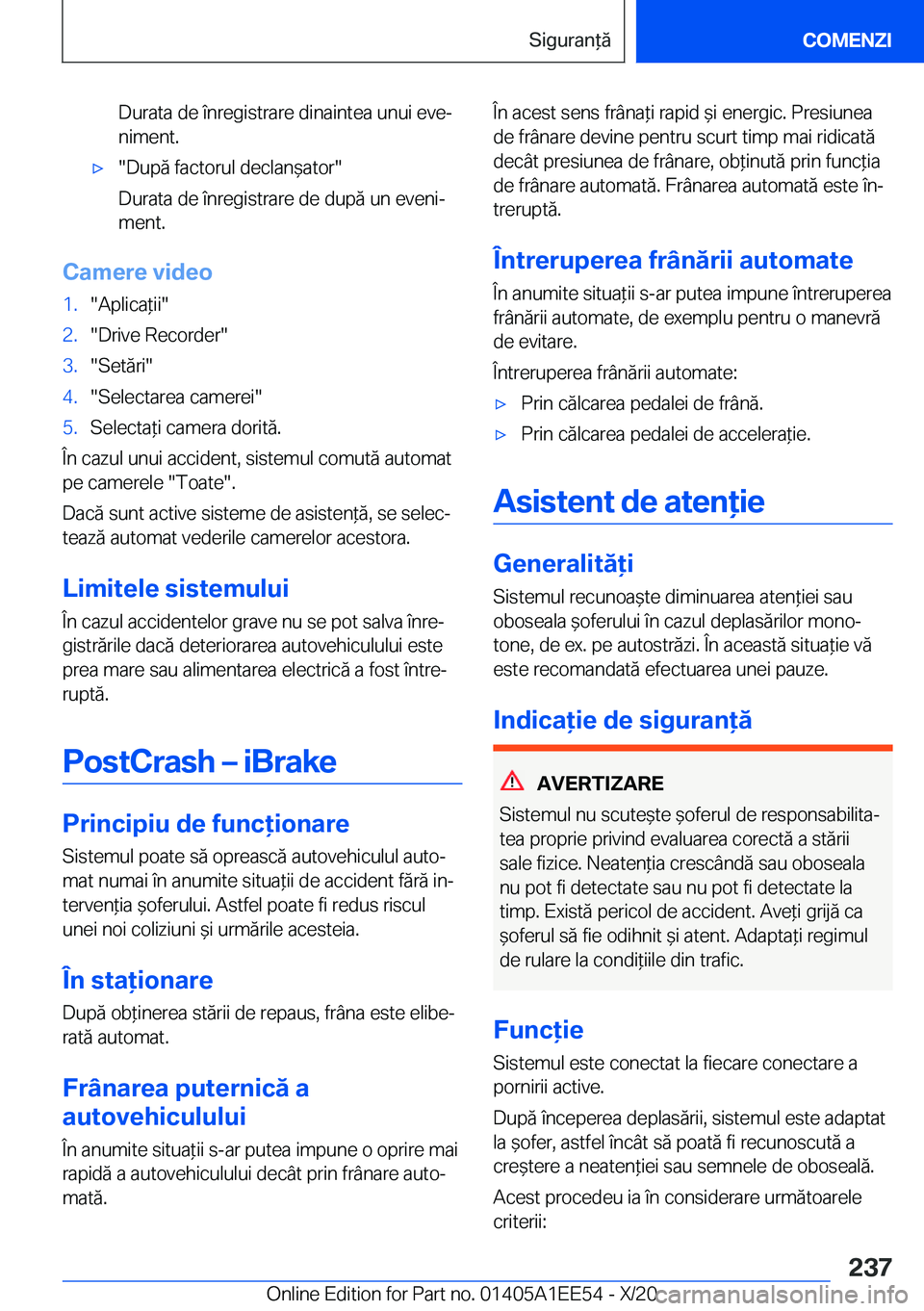 BMW 8 SERIES CONVERTIBLE 2021  Ghiduri De Utilizare (in Romanian) �D�u�r�a�t�a��d�e��