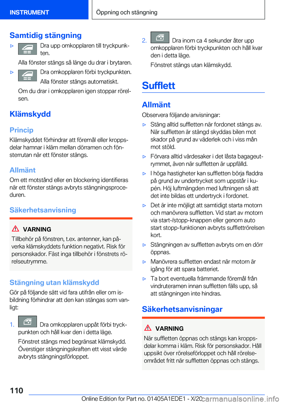 BMW 8 SERIES CONVERTIBLE 2021  InstruktionsbÖcker (in Swedish) �S�a�m�t�i�d�i�g��s�t�ä�n�g�n�i�n�g'x�D�r�a��u�p�p��o�m�k�o�p�p�l�a�r�e�n��t�i�l�l��t�r�y�c�k�p�u�n�kj�t�e�n�.
�A�l�l�a��f�