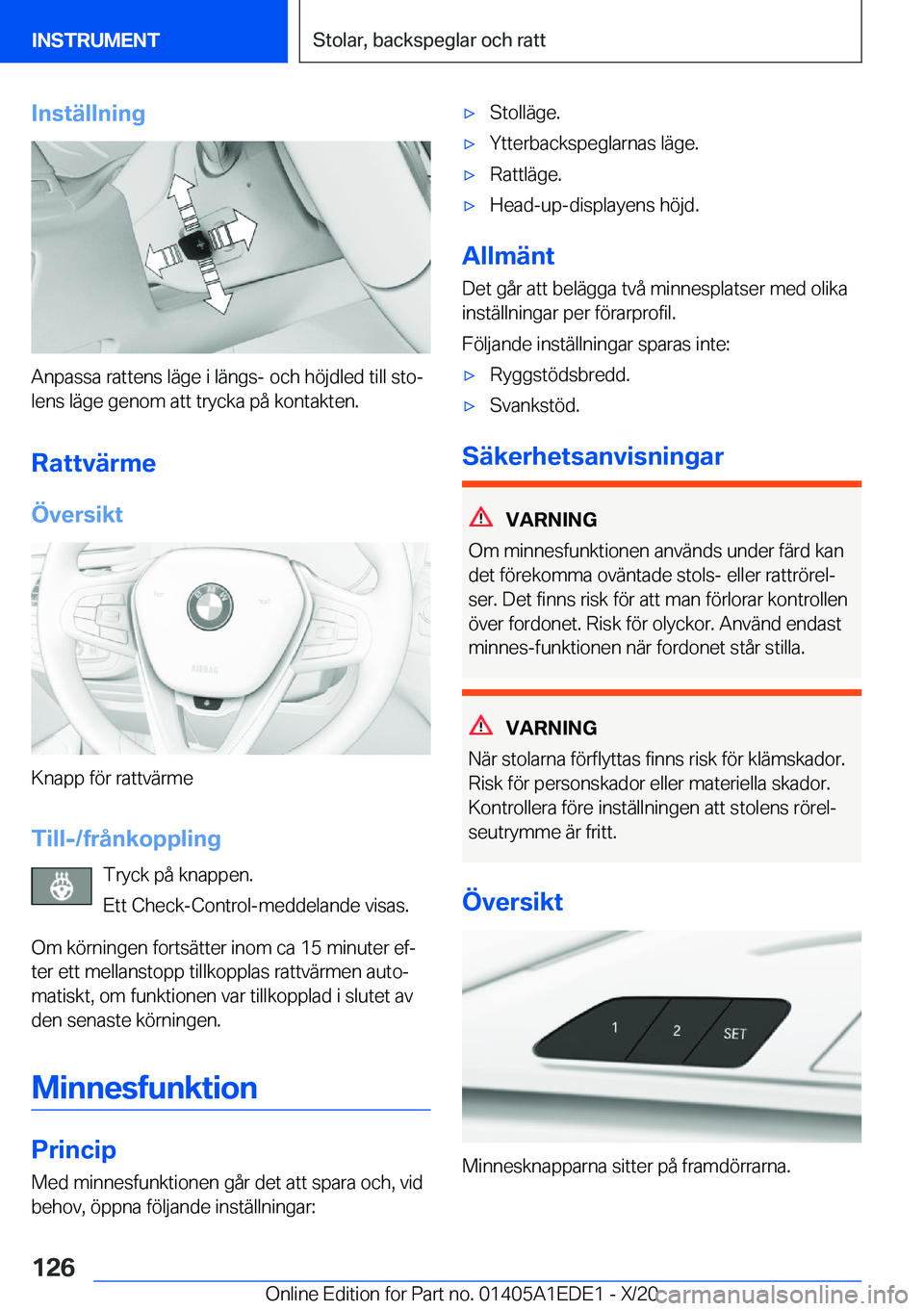 BMW 8 SERIES CONVERTIBLE 2021  InstruktionsbÖcker (in Swedish) �I�n�s�t�ä�l�l�n�i�n�g
�A�n�p�a�s�s�a��r�a�t�t�e�n�s��l�ä�g�e��i��l�ä�n�g�s�-��o�c�h��h�