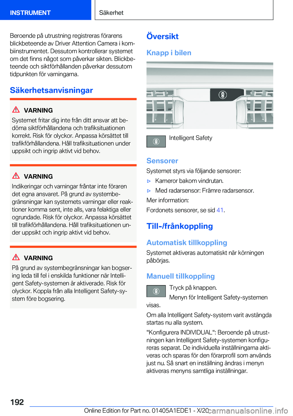 BMW 8 SERIES CONVERTIBLE 2021  InstruktionsbÖcker (in Swedish) �B�e�r�o�e�n�d�e��p�å��u�t�r�u�s�t�n�i�n�g��r�e�g�i�s�t�r�e�r�a�s��f�