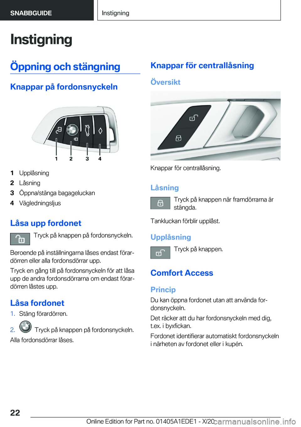 BMW 8 SERIES CONVERTIBLE 2021  InstruktionsbÖcker (in Swedish) �I�n�s�t�i�g�n�i�n�g�