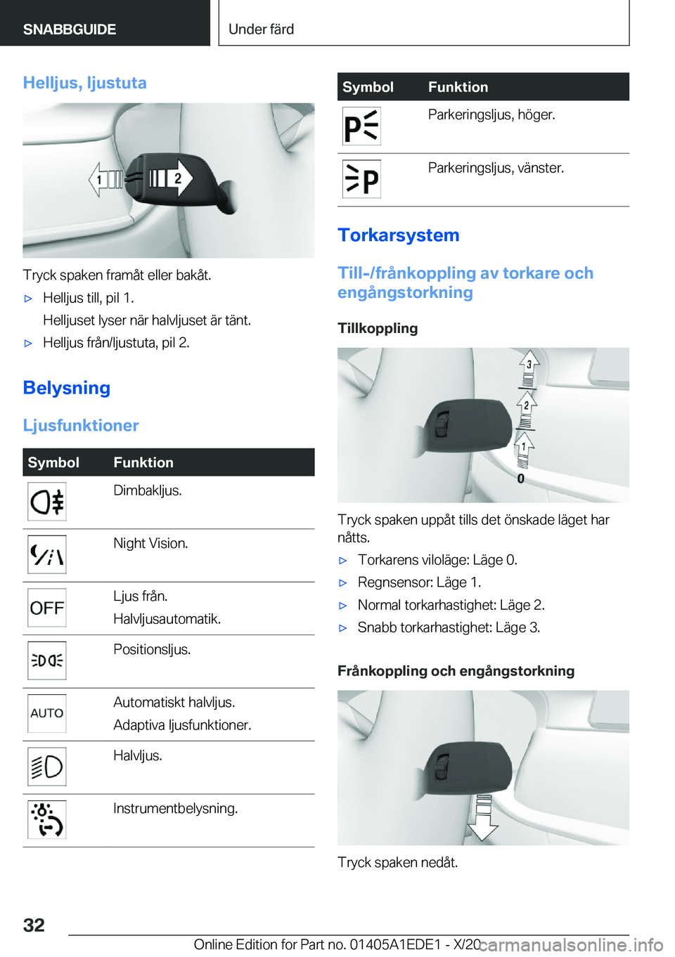 BMW 8 SERIES CONVERTIBLE 2021  InstruktionsbÖcker (in Swedish) �H�e�l�l�j�u�s�,��l�j�u�s�t�u�t�a
�T�r�y�c�k��s�p�a�k�e�n��f�r�a�m�å�t��e�l�l�e�r��b�a�k�å�t�.
'x�H�e�l�l�j�u�s��t�i�l�l�,��p�i�l��1�.
�H�e�l�l�j�u�s�e�t��l�y�s�e�r��n�ä�r��h�a�l�v�l