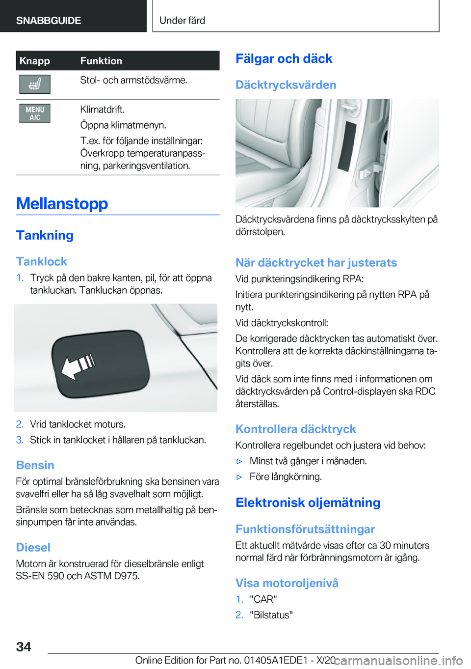 BMW 8 SERIES CONVERTIBLE 2021  InstruktionsbÖcker (in Swedish) �K�n�a�p�p�F�u�n�k�t�i�o�n�S�t�o�l�-��o�c�h��a�r�m�s�t�