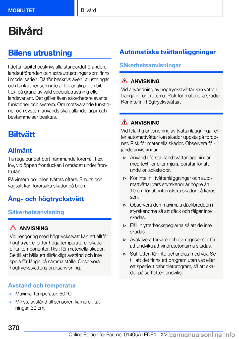 BMW 8 SERIES CONVERTIBLE 2021  InstruktionsbÖcker (in Swedish) �B�i�l�v�å�r�d�B�i�l�e�n�s��u�t�r�u�s�t�n�i�n�g
�I��d�e�t�t�a��k�a�p�i�t�e�l��b�e�s�k�r�i�v�s��a�l�l�a��s�t�a�n�d�a�r�d�u�t�f�