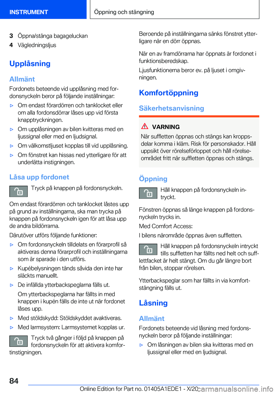 BMW 8 SERIES CONVERTIBLE 2021  InstruktionsbÖcker (in Swedish) �3�