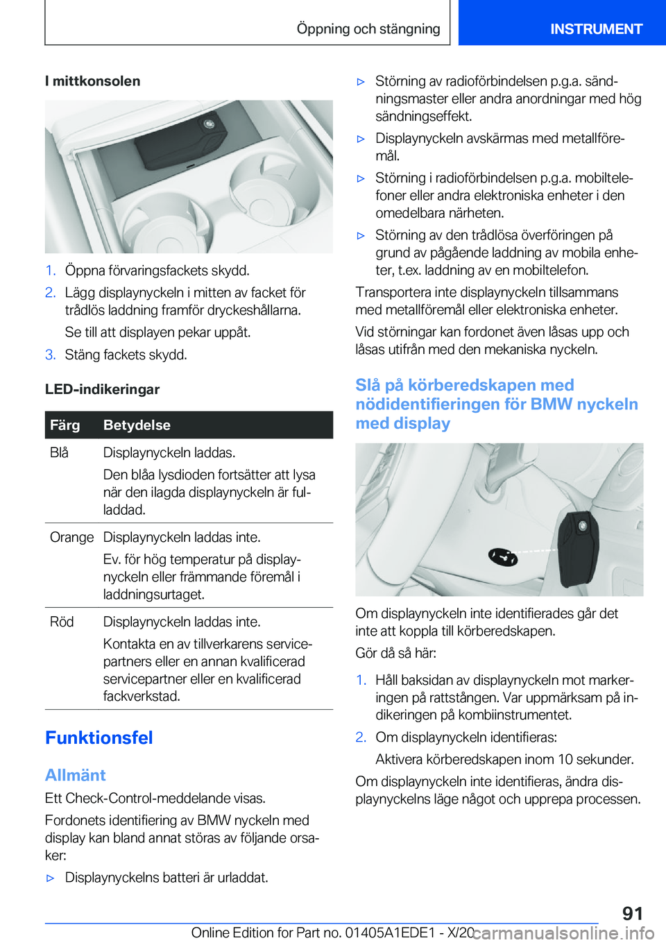 BMW 8 SERIES CONVERTIBLE 2021  InstruktionsbÖcker (in Swedish) �I��m�i�t�t�k�o�n�s�o�l�e�n�1�.�