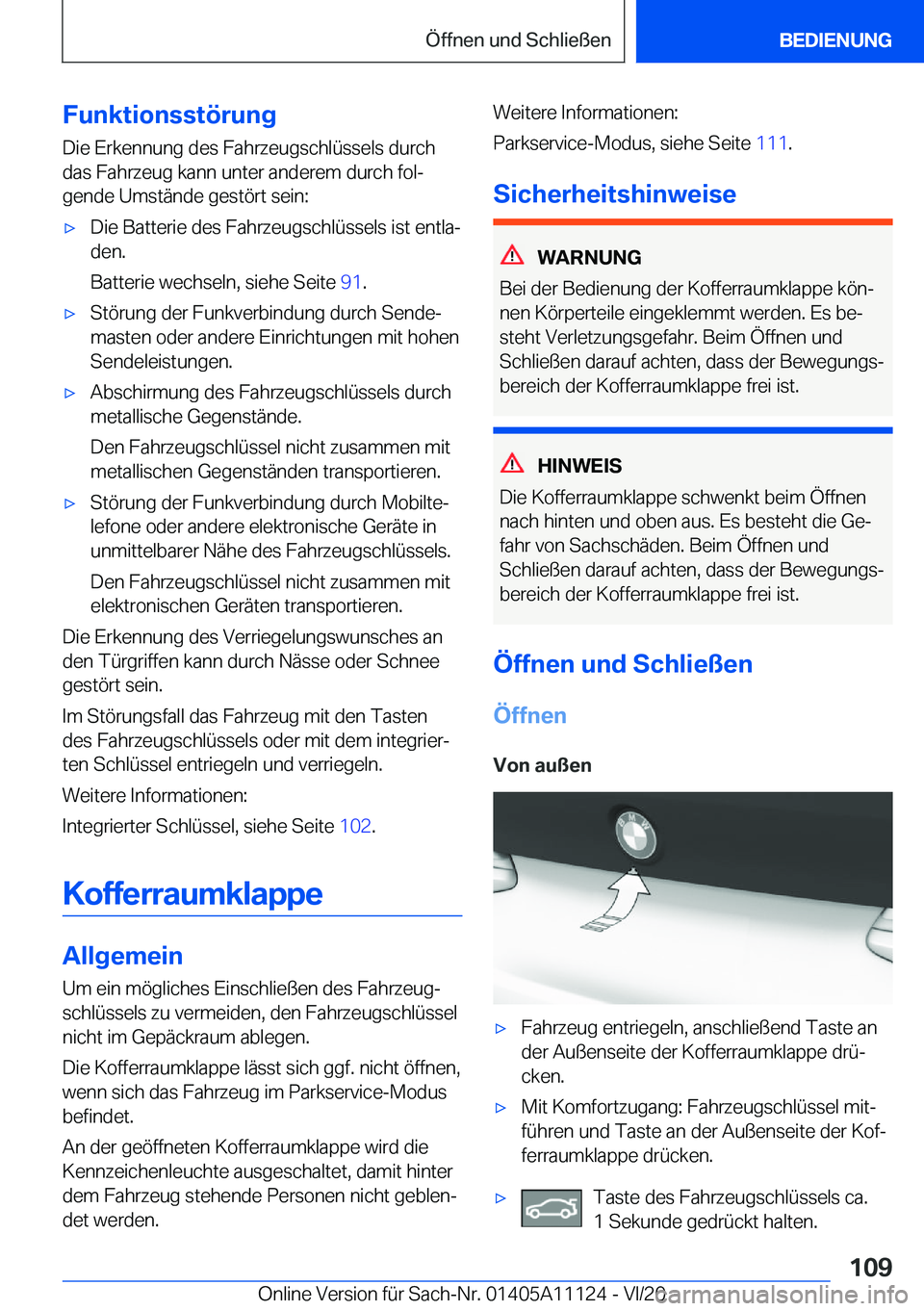 BMW 8 SERIES COUPE 2021  Betriebsanleitungen (in German) �F�u�n�k�t�i�o�n�s�s�t�