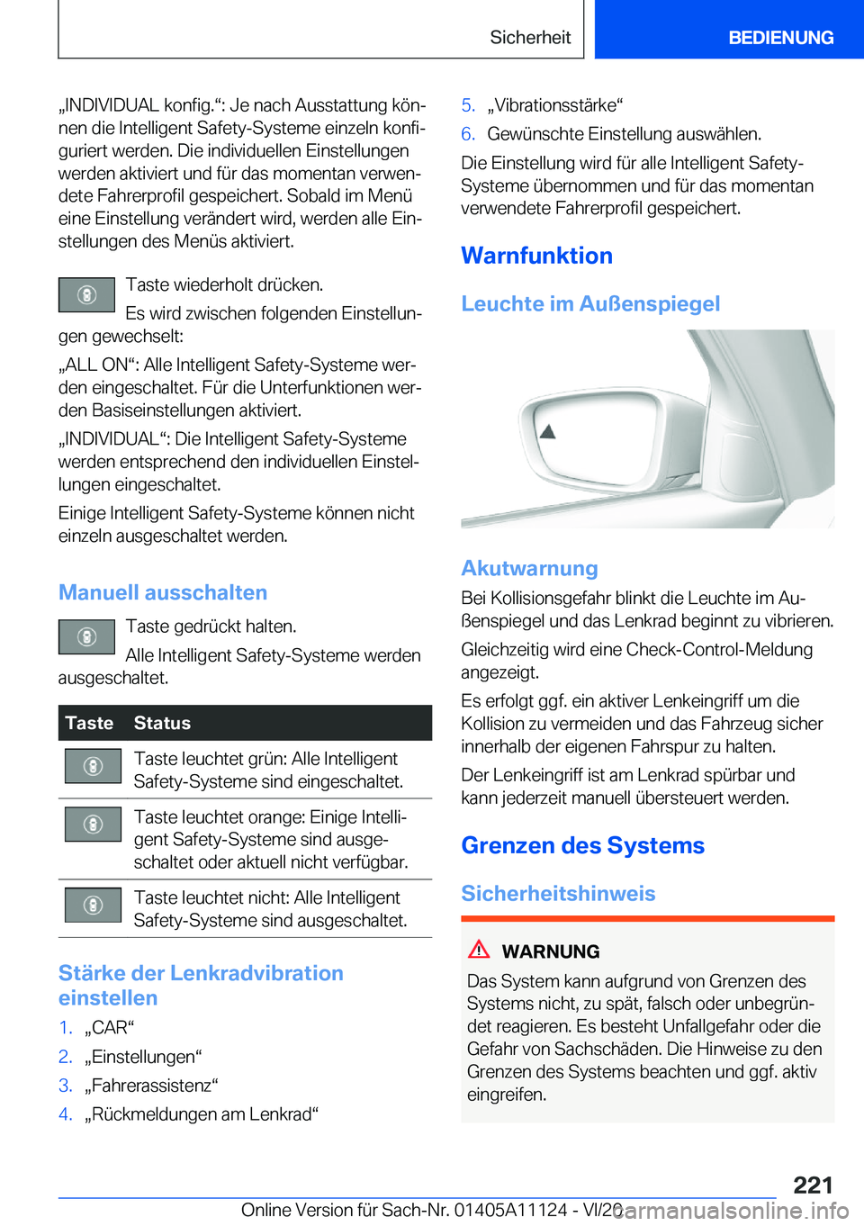 BMW 8 SERIES COUPE 2021  Betriebsanleitungen (in German) x�I�N�D�I�V�I�D�U�A�L��k�o�n�f�i�g�.v�:��J�e��n�a�c�h��A�u�s�s�t�a�t�t�u�n�g��k�