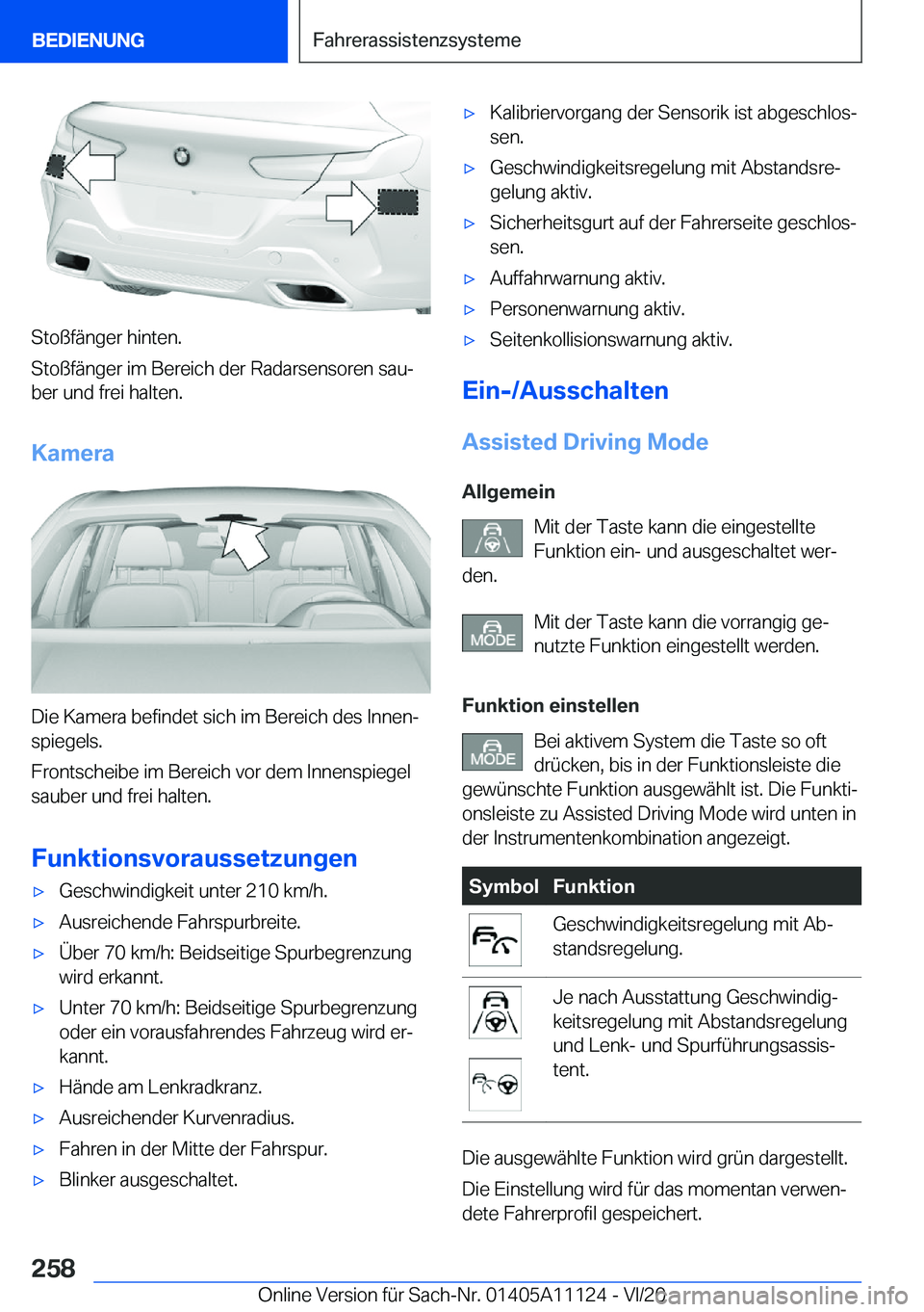 BMW 8 SERIES COUPE 2021  Betriebsanleitungen (in German) �S�t�o�