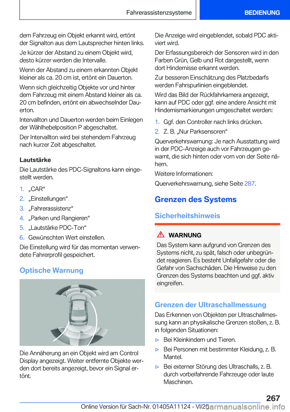 BMW 8 SERIES COUPE 2021  Betriebsanleitungen (in German) �d�e�m��F�a�h�r�z�e�u�g��e�i�n��O�b�j�e�k�t��e�r�k�a�n�n�t��w�i�r�d�,��e�r�t�
