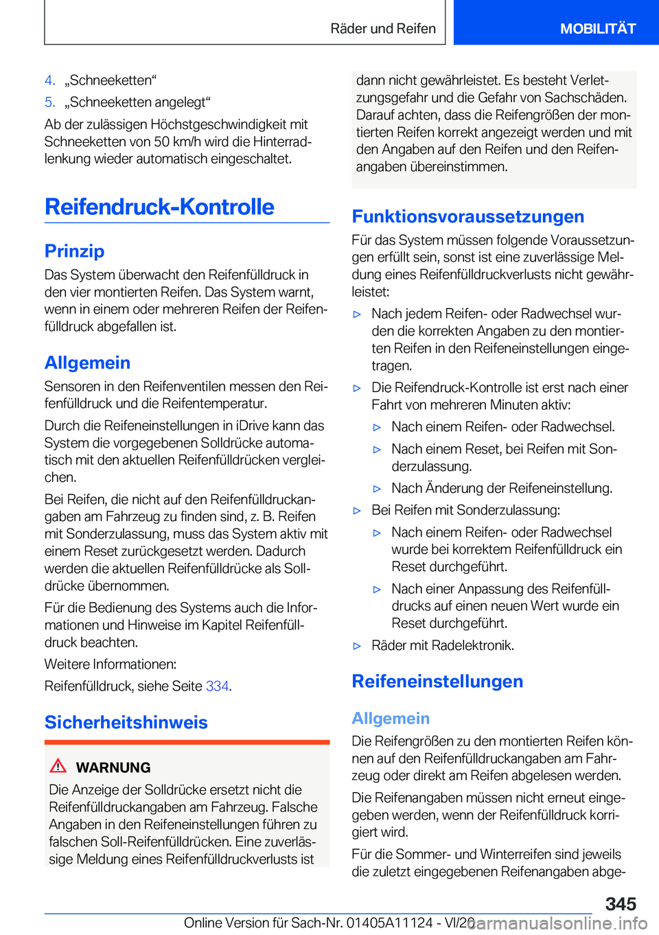 BMW 8 SERIES COUPE 2021  Betriebsanleitungen (in German) �4�.x�S�c�h�n�e�e�k�e�t�t�e�nv�5�.x�S�c�h�n�e�e�k�e�t�t�e�n��a�n�g�e�l�e�g�tv
�A�b��d�e�r��z�u�l�