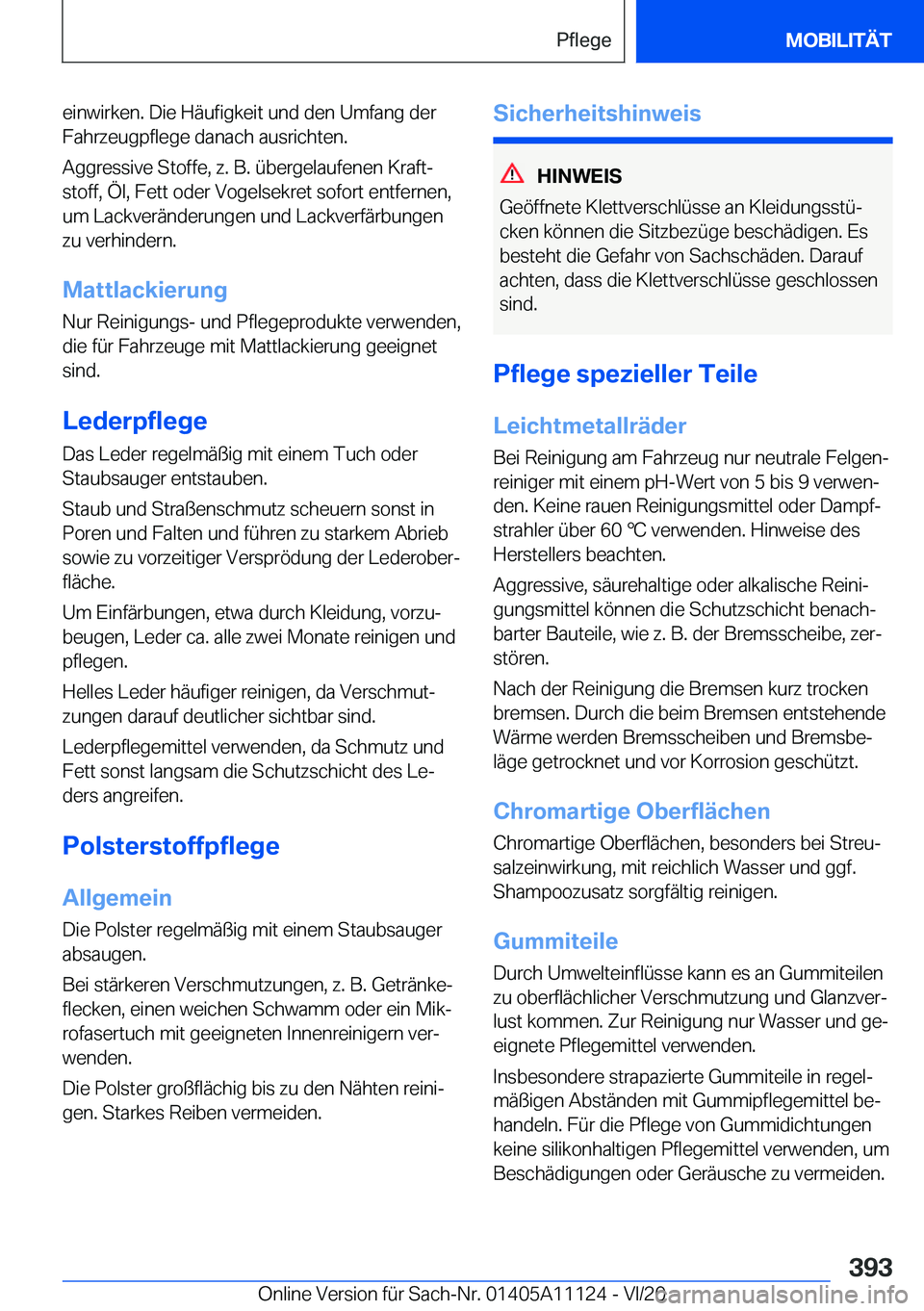 BMW 8 SERIES COUPE 2021  Betriebsanleitungen (in German) �e�i�n�w�i�r�k�e�n�.��D�i�e��H�