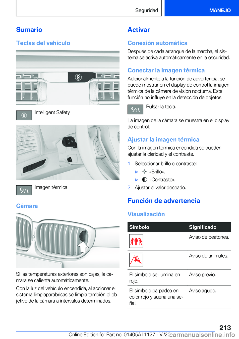 BMW 8 SERIES COUPE 2021  Manuales de Empleo (in Spanish) �S�u�m�a�r�i�o�T�e�c�l�a�s��d�e�l��v�e�h�