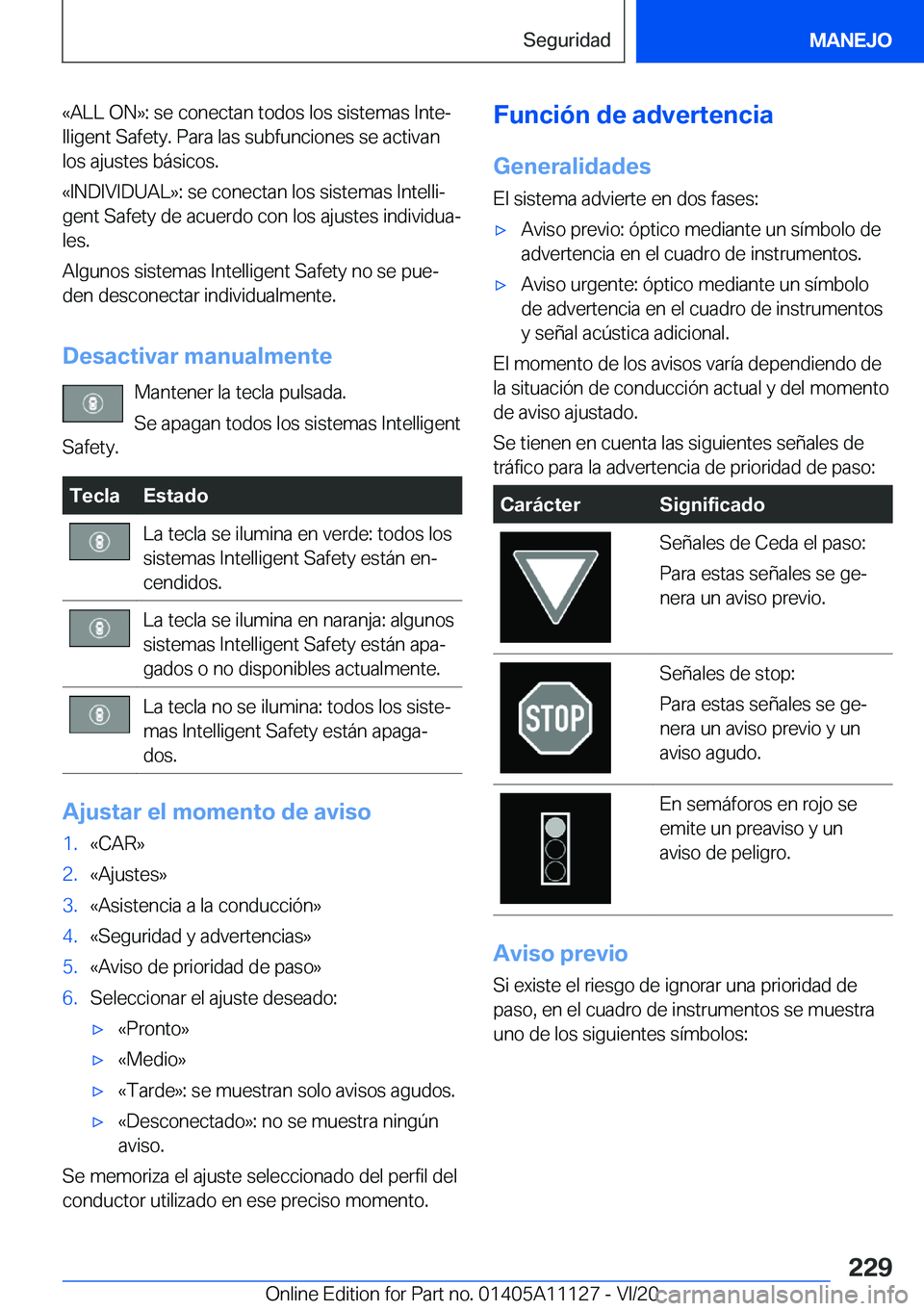 BMW 8 SERIES COUPE 2021  Manuales de Empleo (in Spanish) �«�A�L�L��O�N�{�:��s�e��c�o�n�e�c�t�a�n��t�o�d�o�s��l�o�s��s�i�s�t�e�m�a�s��I�n�t�eª
�l�l�i�g�e�n�t��S�a�f�e�t�y�.��P�a�r�a��l�a�s��s�u�b�f�u�n�c�i�o�n�e�s��s�e��a�c�t�i�v�a�n
�l�o�s�