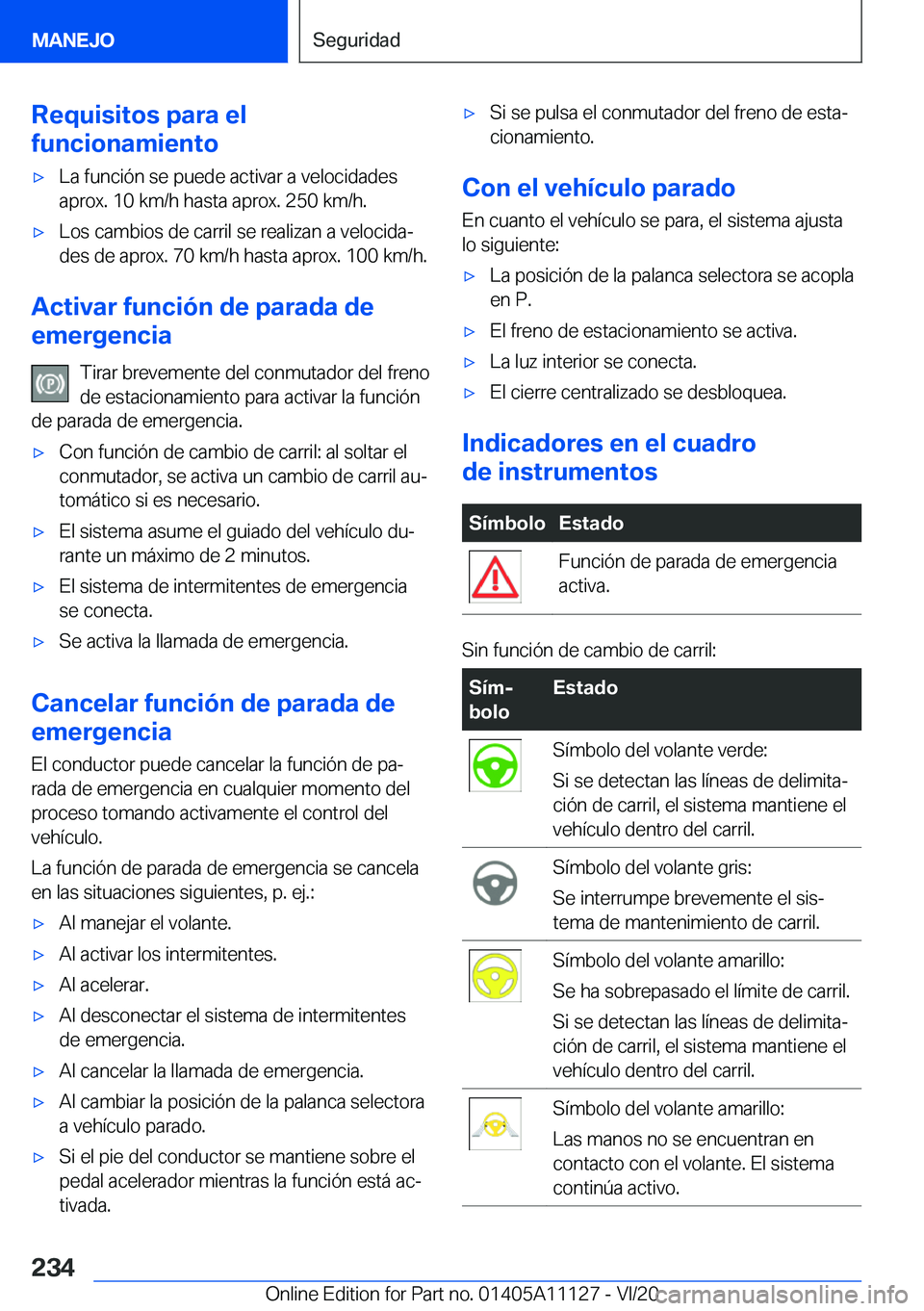 BMW 8 SERIES COUPE 2021  Manuales de Empleo (in Spanish) �R�e�q�u�i�s�i�t�o�s��p�a�r�a��e�l
�f�u�n�c�i�o�n�a�m�i�e�n�t�o'x�L�a��f�u�n�c�i�