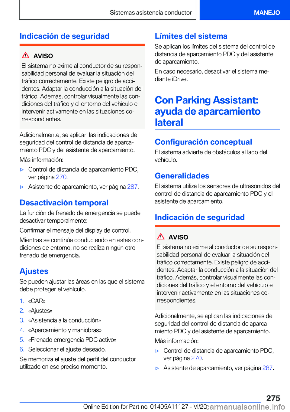 BMW 8 SERIES COUPE 2021  Manuales de Empleo (in Spanish) �I�n�d�i�c�a�c�i�