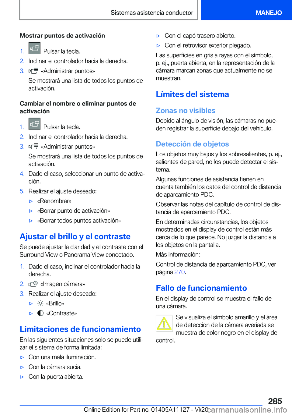 BMW 8 SERIES COUPE 2021  Manuales de Empleo (in Spanish) �M�o�s�t�r�a�r��p�u�n�t�o�s��d�e��a�c�t�i�v�a�c�i�