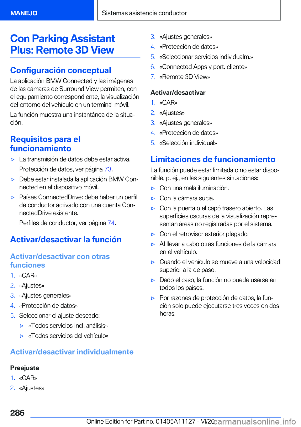 BMW 8 SERIES COUPE 2021  Manuales de Empleo (in Spanish) �C�o�n��P�a�r�k�i�n�g��A�s�s�i�s�t�a�n�t�P�l�u�s�:��R�e�m�o�t�e��3�D��V�i�e�w
�C�o�n�f�i�g�u�r�a�c�i�