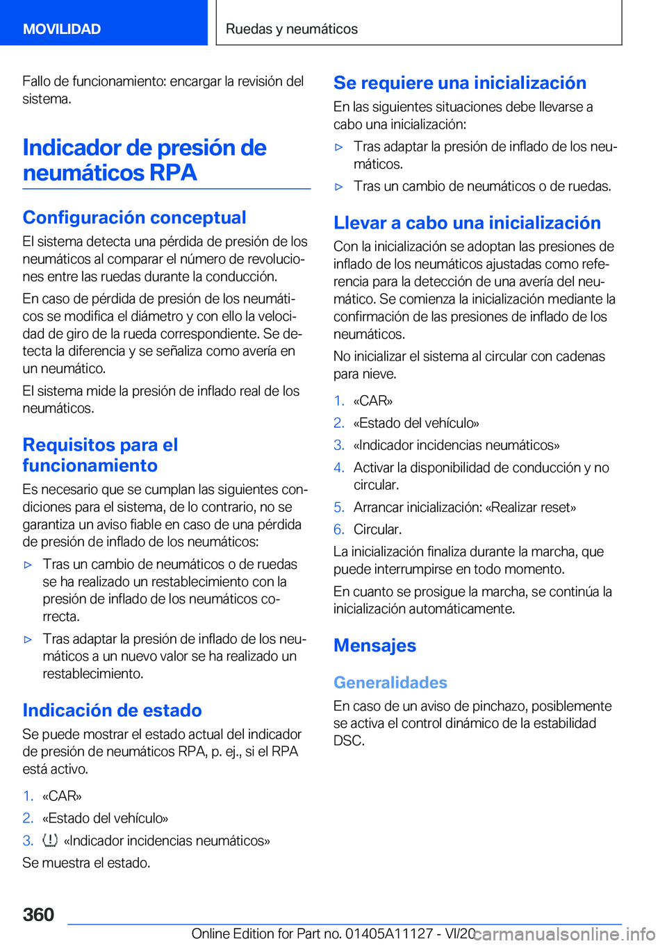 BMW 8 SERIES COUPE 2021  Manuales de Empleo (in Spanish) �F�a�l�l�o��d�e��f�u�n�c�i�o�n�a�m�i�e�n�t�o�:��e�n�c�a�r�g�a�r��l�a��r�e�v�i�s�i�