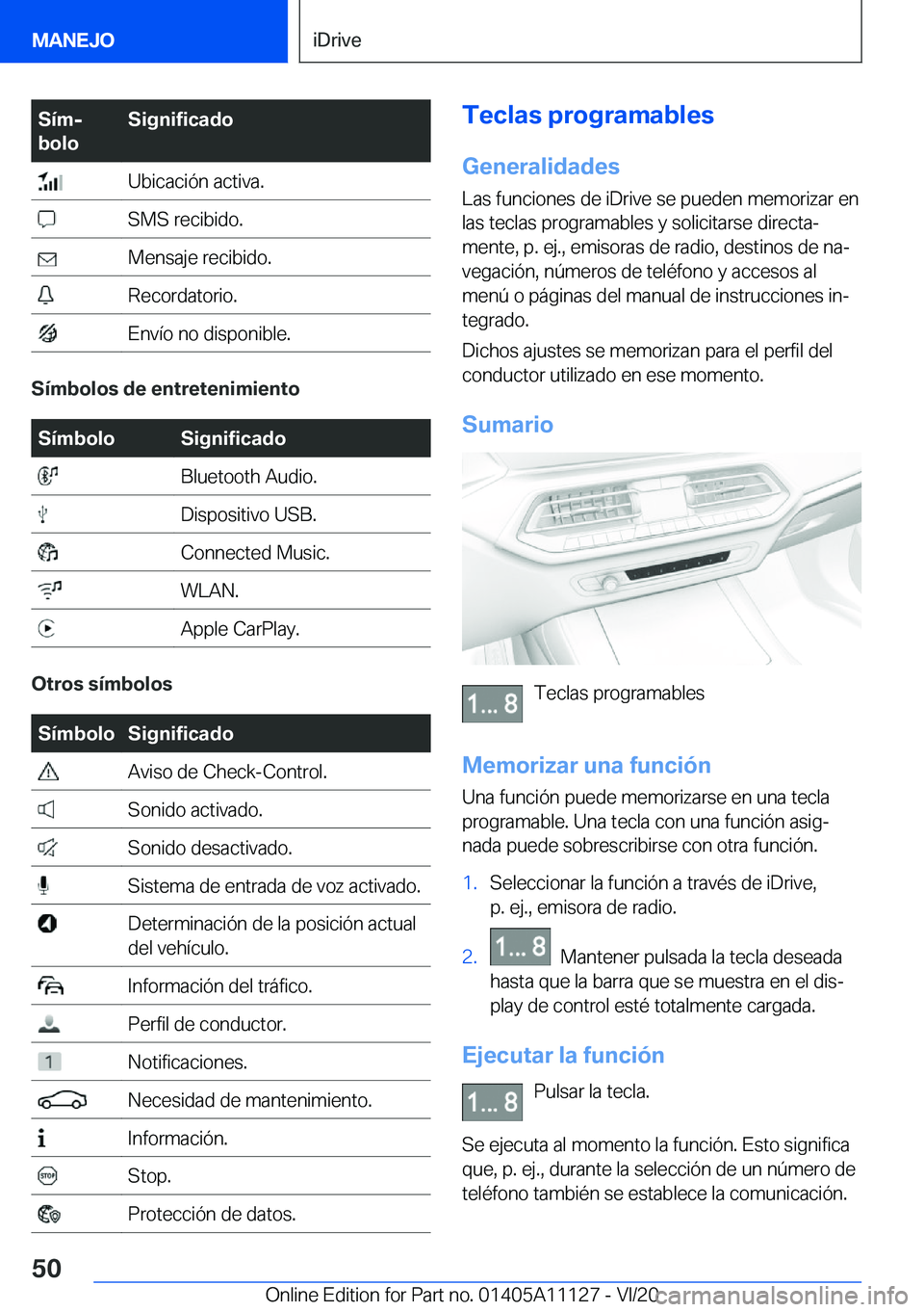 BMW 8 SERIES COUPE 2021  Manuales de Empleo (in Spanish) �S�