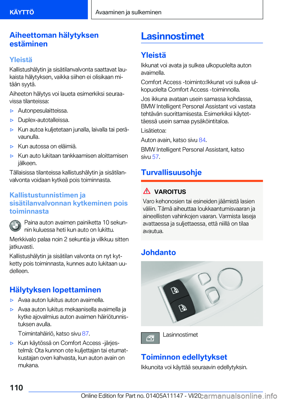 BMW 8 SERIES COUPE 2021  Omistajan Käsikirja (in Finnish) �A�i�h�e�e�t�t�o�m�a�n��h�