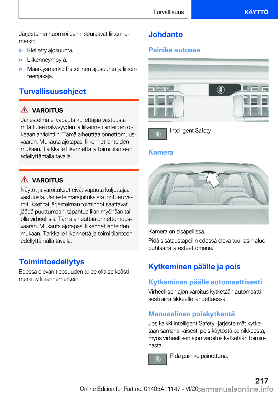 BMW 8 SERIES COUPE 2021  Omistajan Käsikirja (in Finnish) �J�