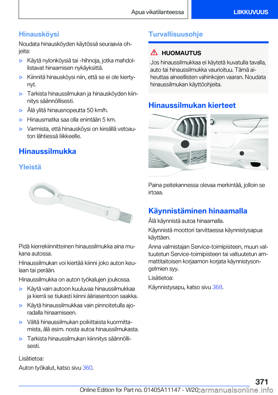 BMW 8 SERIES COUPE 2021  Omistajan Käsikirja (in Finnish) �H�i�n�a�u�s�k�