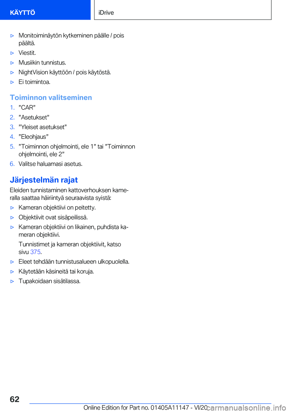 BMW 8 SERIES COUPE 2021  Omistajan Käsikirja (in Finnish) 'x�M�o�n�i�t�o�i�m�i�n�