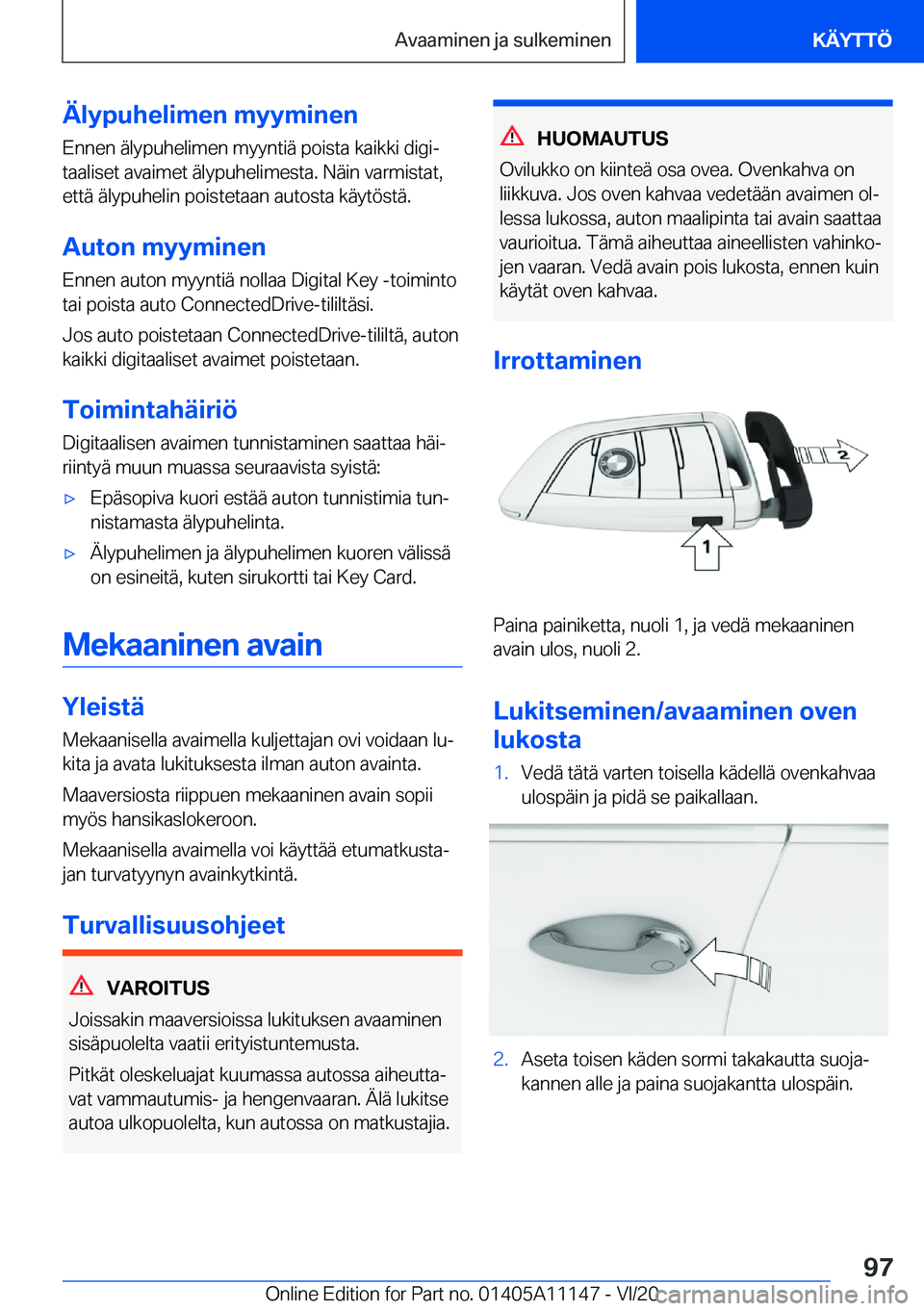 BMW 8 SERIES COUPE 2021  Omistajan Käsikirja (in Finnish) �