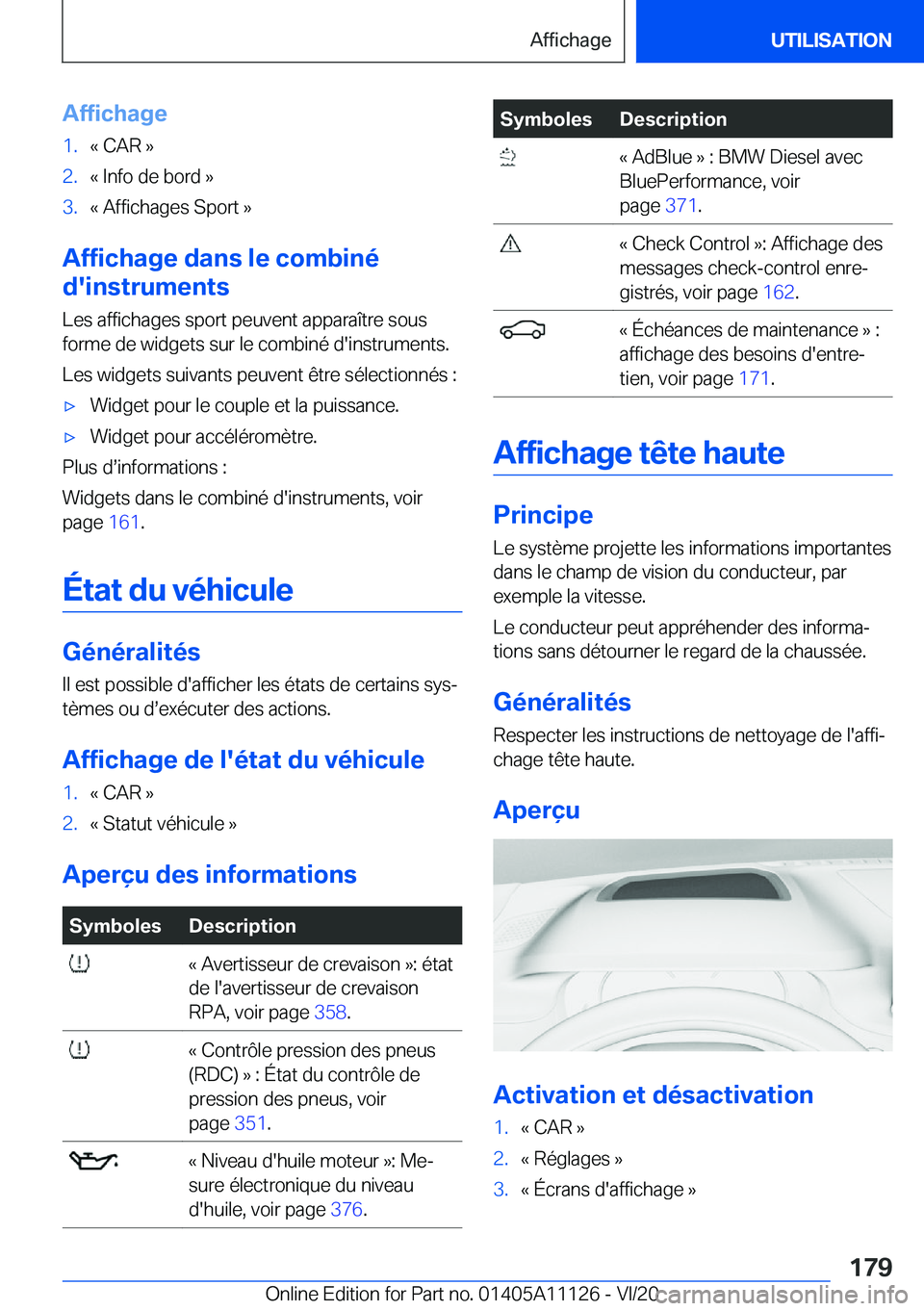 BMW 8 SERIES COUPE 2021  Notices Demploi (in French) �A�f�f�i�c�h�a�g�e�1�.�k��C�A�R��{�2�.�k��I�n�f�o��d�e��b�o�r�d��{�3�.�k��A�f�f�i�c�h�a�g�e�s��S�p�o�r�t��{
�A�f�f�i�c�h�a�g�e��d�a�n�s��l�e��c�o�m�b�i�n�é
�d�'�i�n�s�t�r�u�m�e�n�t�s
