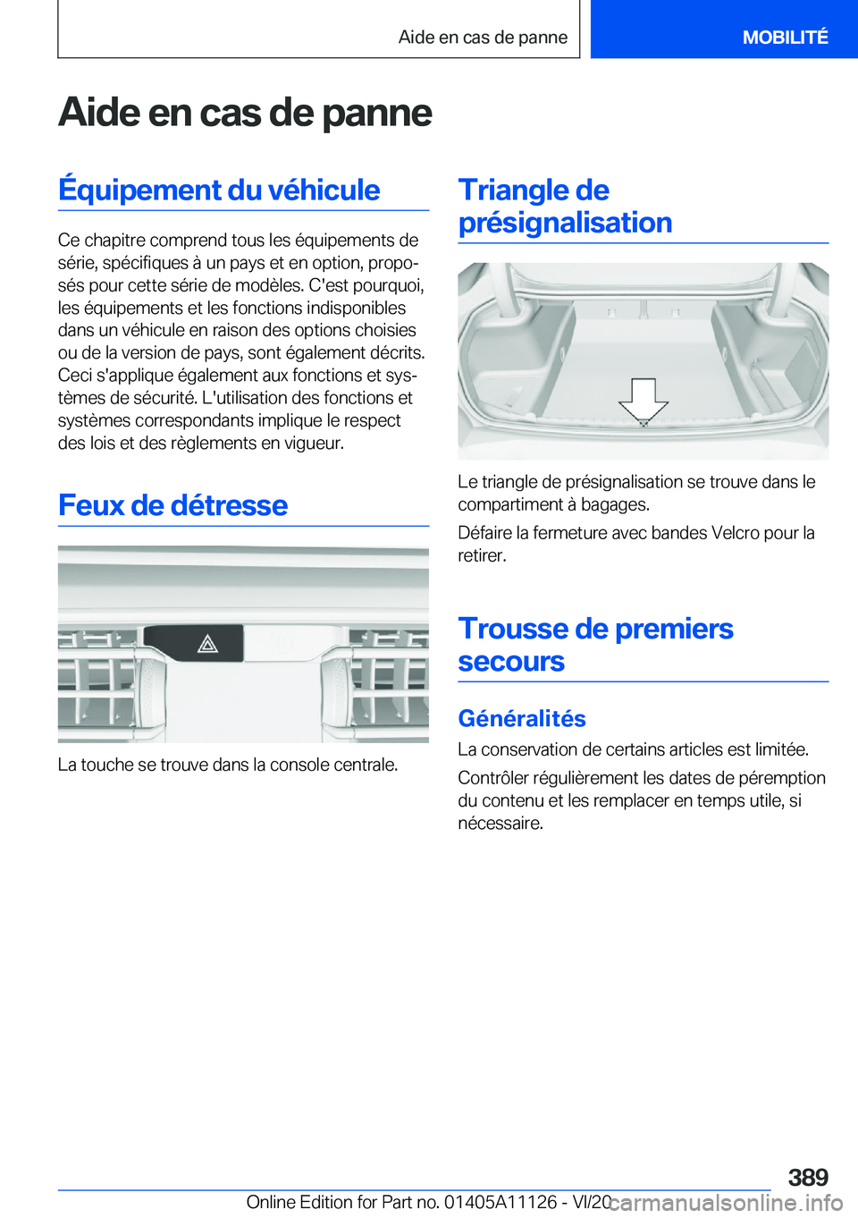 BMW 8 SERIES COUPE 2021  Notices Demploi (in French) �A�i�d�e��e�n��c�a�s��d�e��p�a�n�n�e�