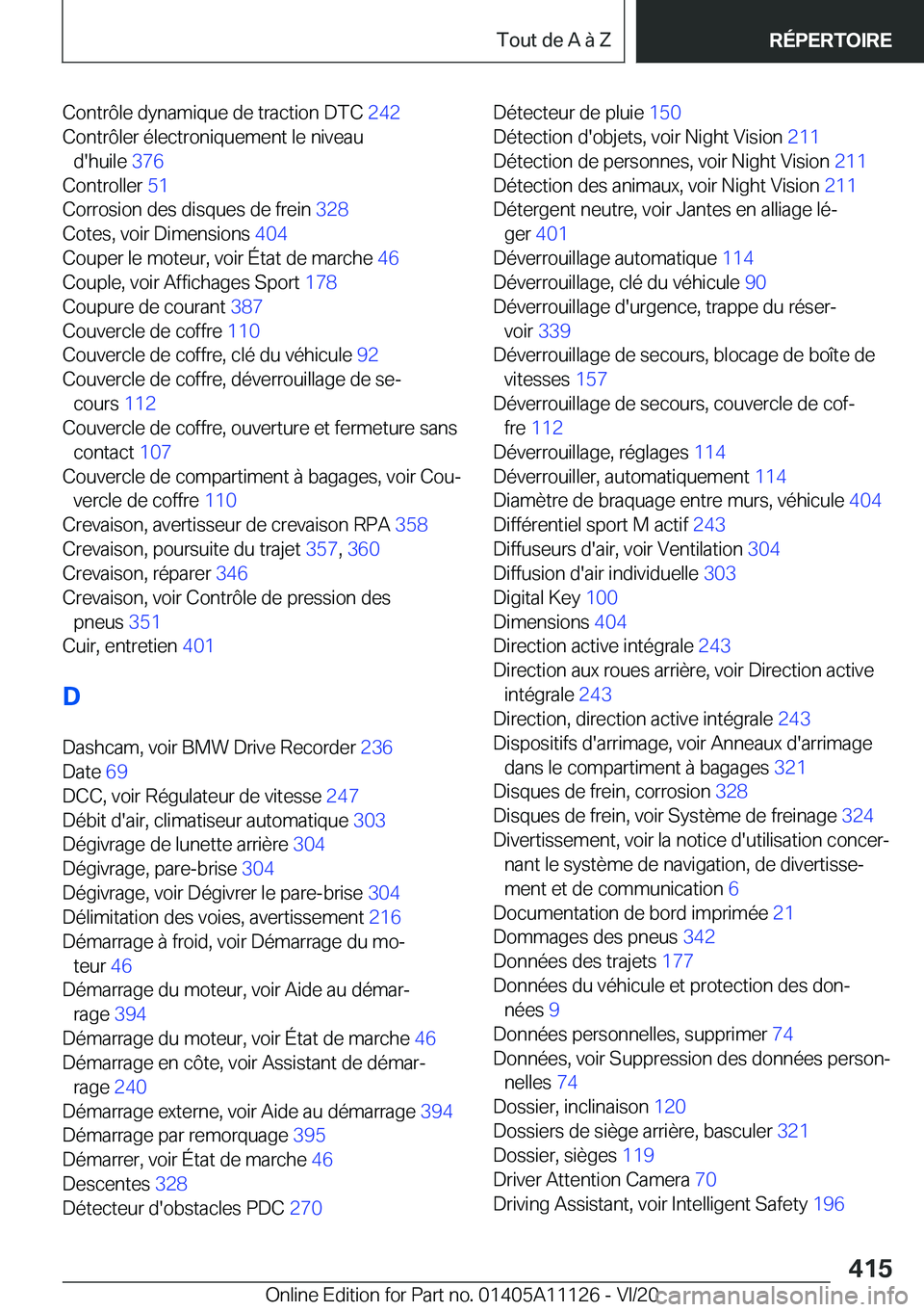 BMW 8 SERIES COUPE 2021  Notices Demploi (in French) �C�o�n�t�r�