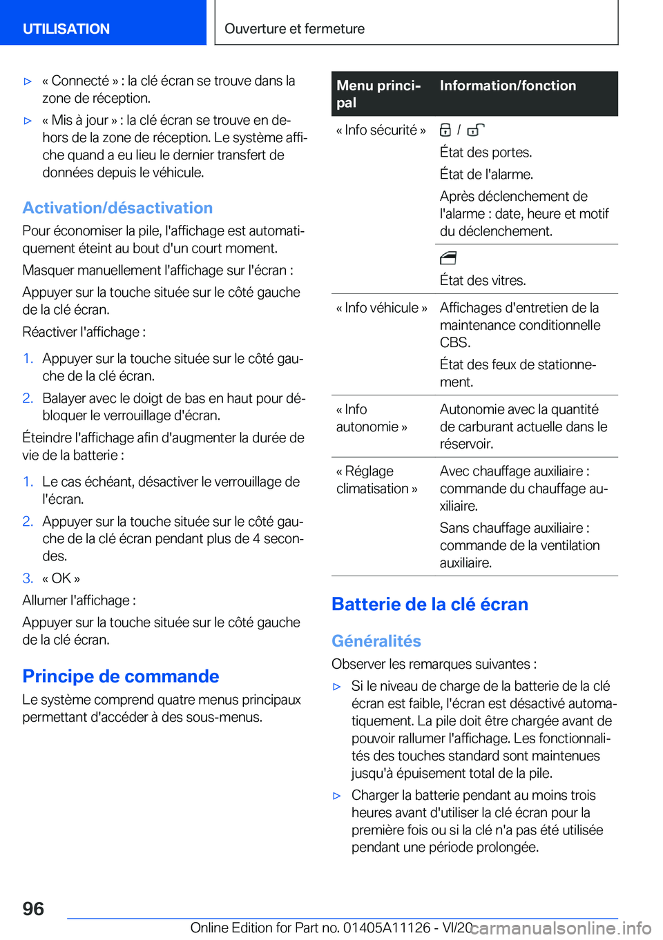 BMW 8 SERIES COUPE 2021  Notices Demploi (in French) 'x�k��C�o�n�n�e�c�t�é��{��:��l�a��c�l�é��é�c�r�a�n��s�e��t�r�o�u�v�e��d�a�n�s��l�a�z�o�n�e��d�e��r�é�c�e�p�t�i�o�n�.'x�k��M�i�s��