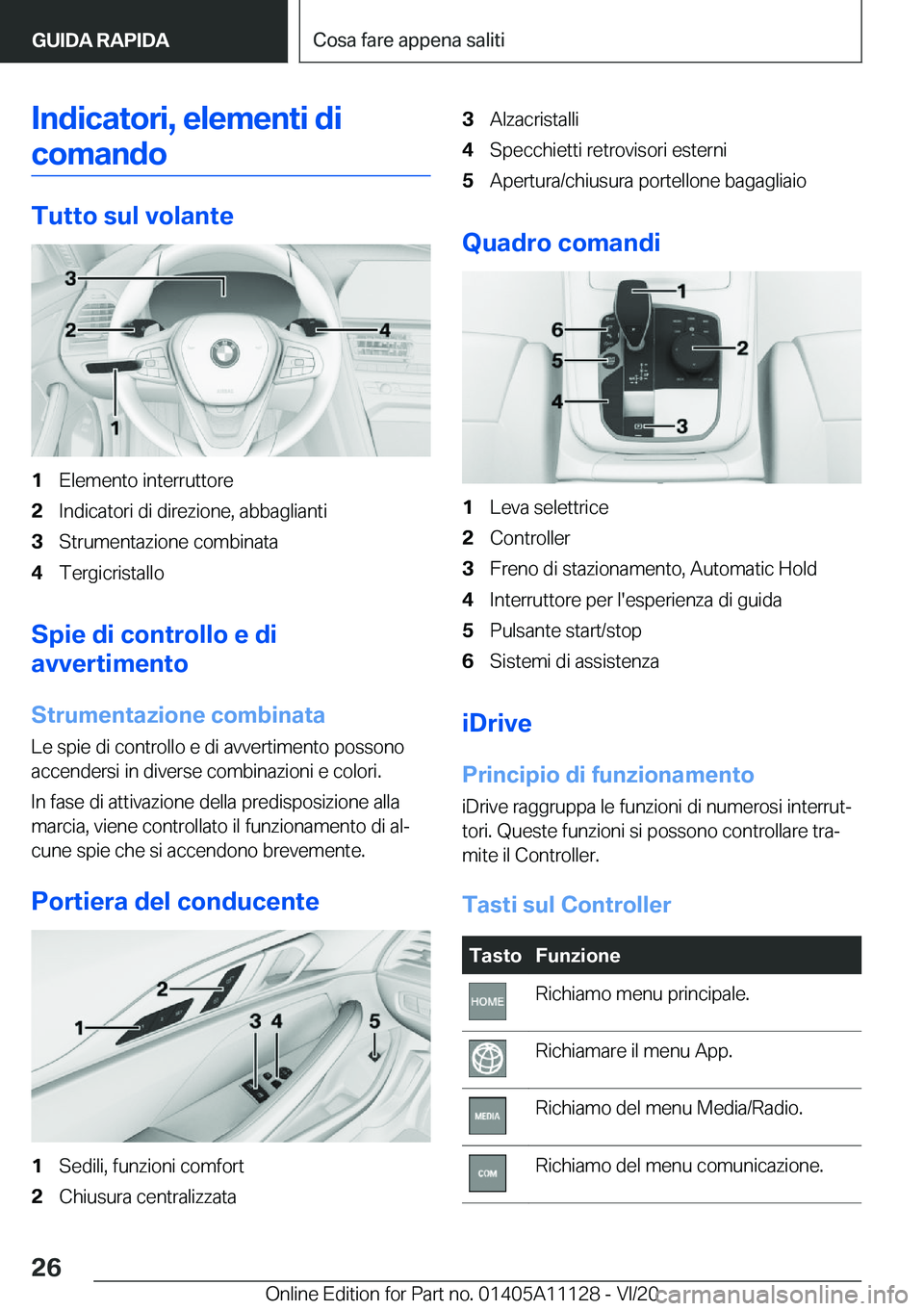 BMW 8 SERIES COUPE 2021  Libretti Di Uso E manutenzione (in Italian) �I�n�d�i�c�a�t�o�r�i�,��e�l�e�m�e�n�t�i��d�i�c�o�m�a�n�d�o
�T�u�t�t�o��s�u�l��v�o�l�a�n�t�e
�1�E�l�e�m�e�n�t�o��i�n�t�e�r�r�u�t�t�o�r�e�2�I�n�d�i�c�a�t�o�r�i��d�i��d�i�r�e�z�i�o�n�e�,��a�b�b�a