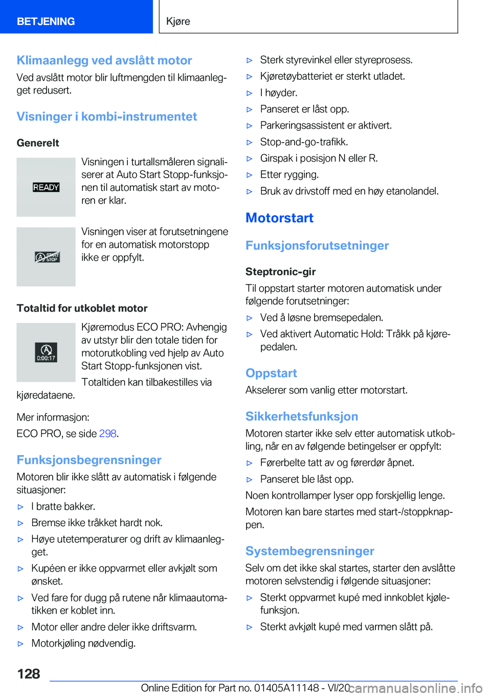 BMW 8 SERIES COUPE 2021  InstruksjonsbØker (in Norwegian) �K�l�i�m�a�a�n�l�e�g�g��v�e�d��a�v�s�l�å�t�t��m�o�t�o�r�V�e�d��a�v�s�l�å�t�t��m�o�t�o�r��b�l�i�r��l�u�f�t�m�e�n�g�d�e�n��t�i�l��k�l�i�m�a�a�n�l�e�gj
�g�e�t��r�e�d�u�s�e�r�t�.
�V�i�s�n�i�n