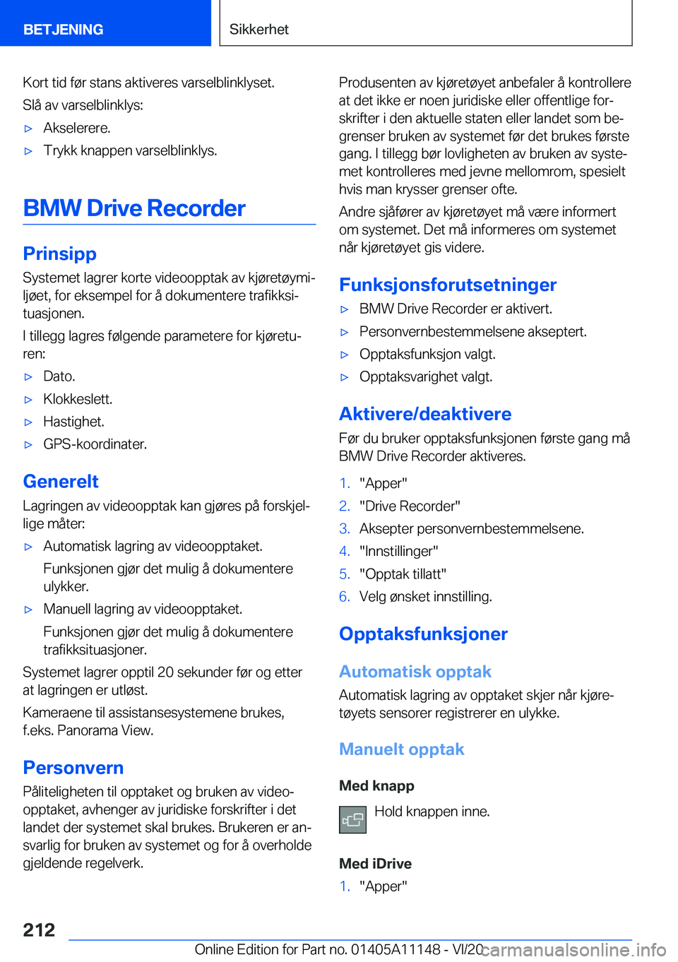 BMW 8 SERIES COUPE 2021  InstruksjonsbØker (in Norwegian) �K�o�r�t��t�i�d��f�