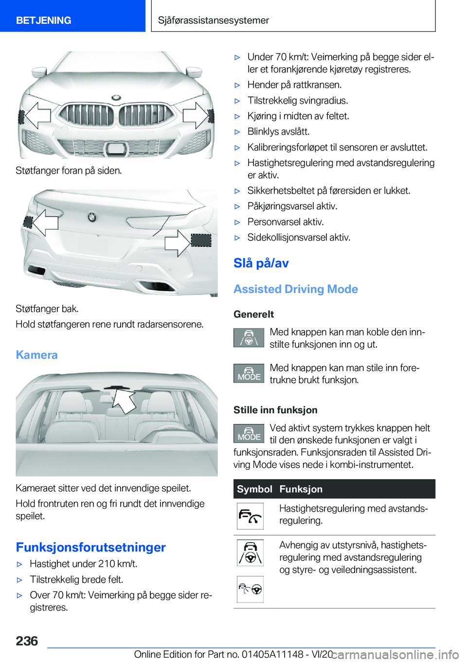 BMW 8 SERIES COUPE 2021  InstruksjonsbØker (in Norwegian) �S�t�