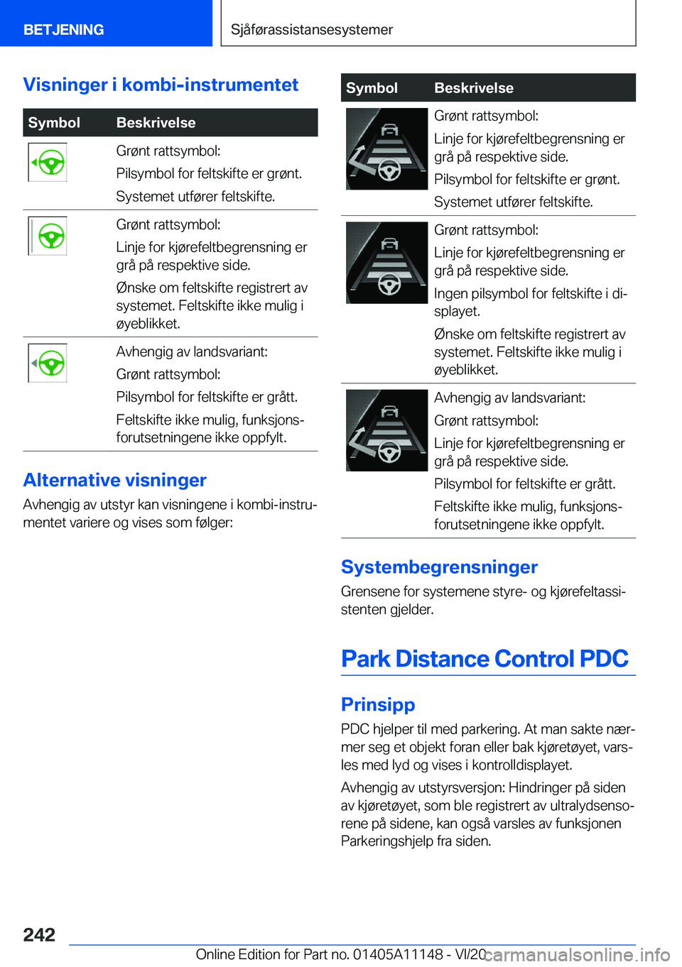BMW 8 SERIES COUPE 2021  InstruksjonsbØker (in Norwegian) �V�i�s�n�i�n�g�e�r��i��k�o�m�b�i�-�i�n�s�t�r�u�m�e�n�t�e�t�S�y�m�b�o�l�B�e�s�k�r�i�v�e�l�s�e�G�r�