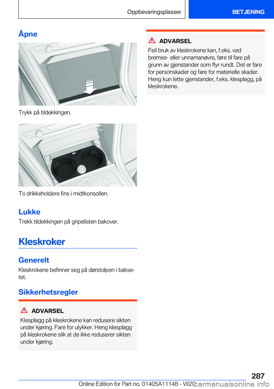 BMW 8 SERIES COUPE 2021  InstruksjonsbØker (in Norwegian) �