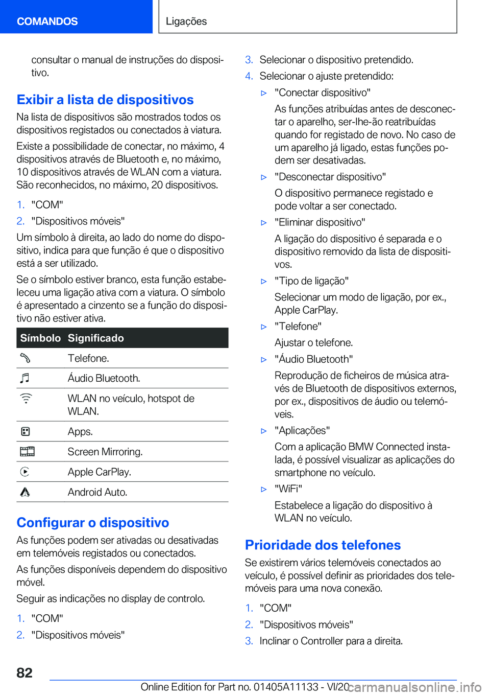 BMW 8 SERIES COUPE 2021  Manual do condutor (in Portuguese) �c�o�n�s�u�l�t�a�r��o��m�a�n�u�a�l��d�e��i�n�s�t�r�u�