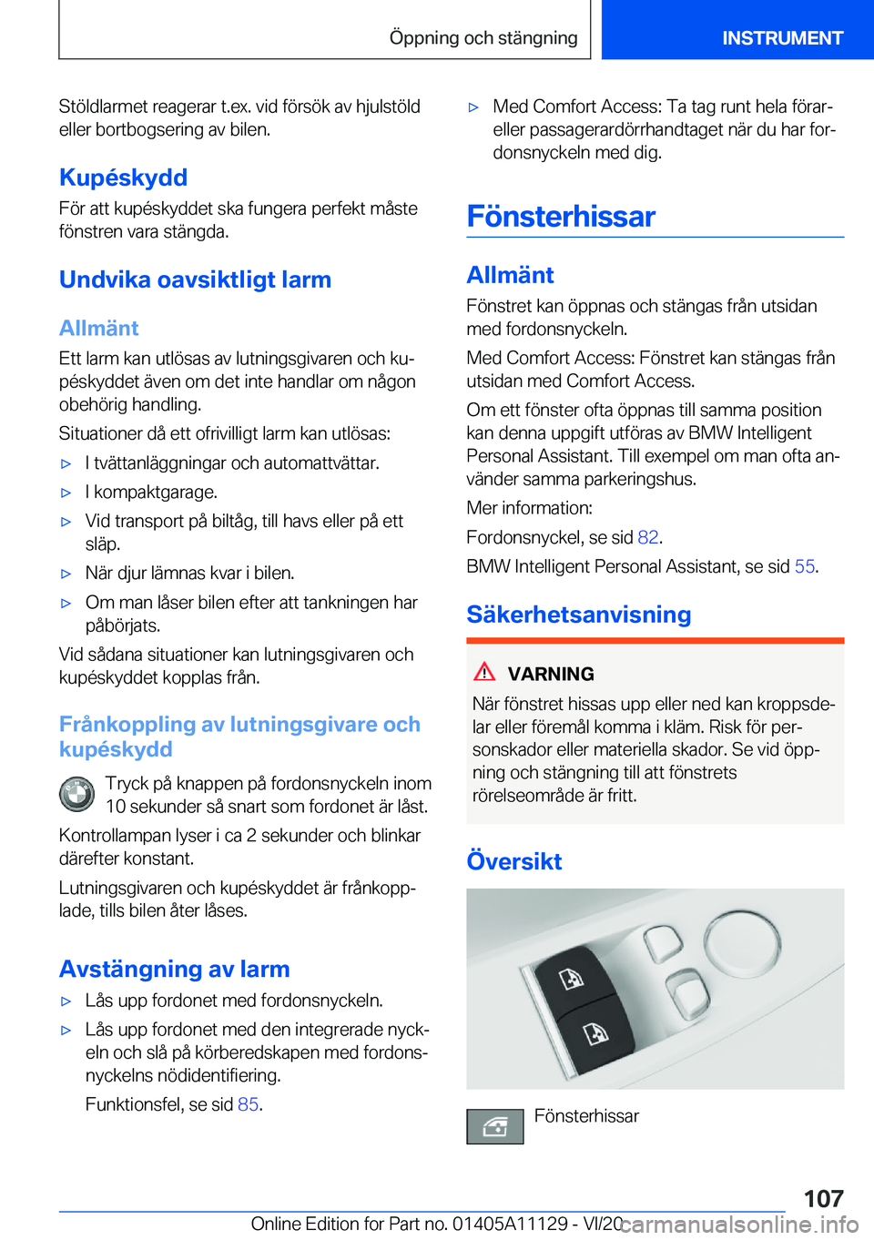 BMW 8 SERIES COUPE 2021  InstruktionsbÖcker (in Swedish) �S�t�
