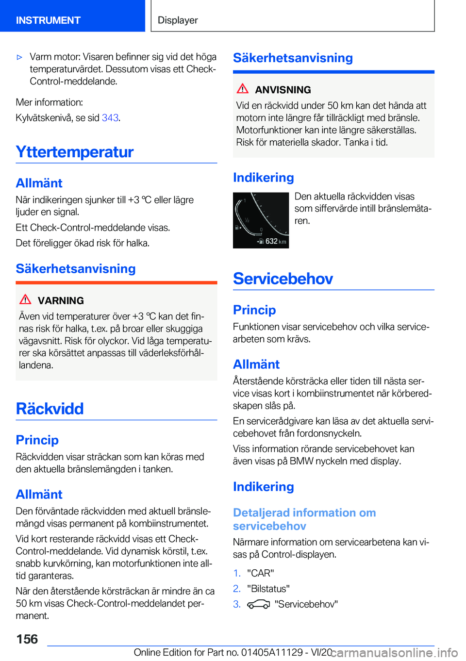 BMW 8 SERIES COUPE 2021  InstruktionsbÖcker (in Swedish) 'x�V�a�r�m��m�o�t�o�r�:��V�i�s�a�r�e�n��b�e�f�i�n�n�e�r��s�i�g��v�i�d��d�e�t��h�