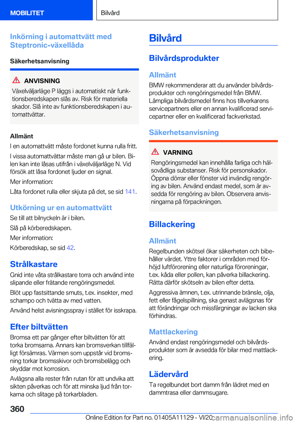 BMW 8 SERIES COUPE 2021  InstruktionsbÖcker (in Swedish) �I�n�k�