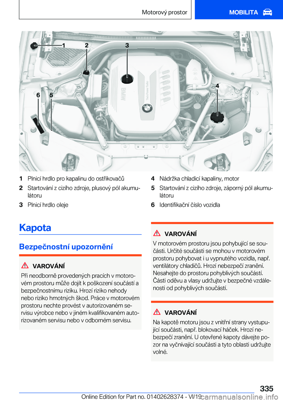 BMW 8 SERIES COUPE 2020  Návod na použití (in Czech) �1�P�l�n�i�c�