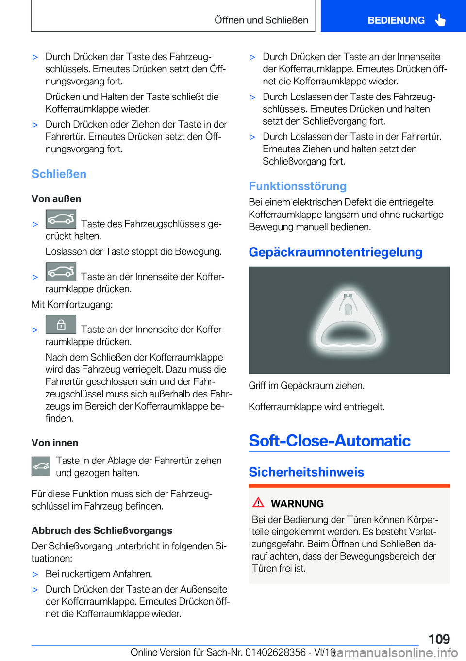 BMW 8 SERIES COUPE 2020  Betriebsanleitungen (in German) x�D�u�r�c�h��D�r�