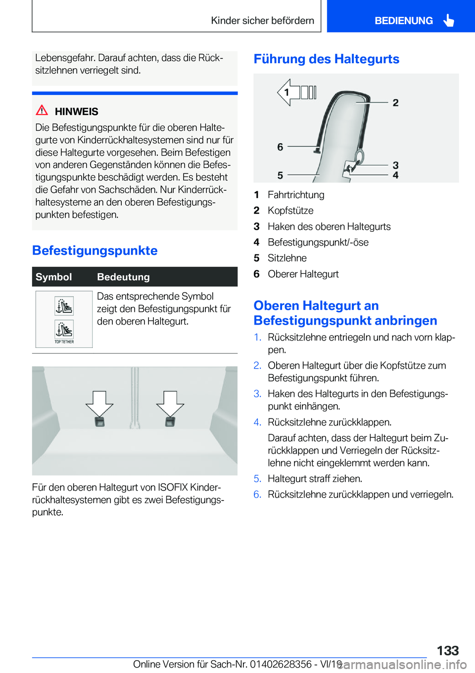 BMW 8 SERIES COUPE 2020  Betriebsanleitungen (in German) �L�e�b�e�n�s�g�e�f�a�h�r�.��D�a�r�a�u�f��a�c�h�t�e�n�,��d�a�s�s��d�i�e��R�